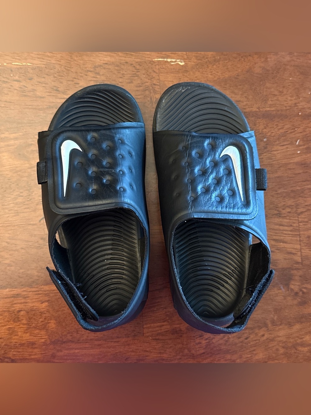 NIKE kids unisex black sandals slide sz 10C ✨ - Picture 5 of 6